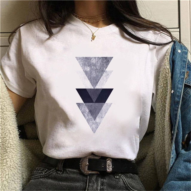 Beautiful Geometry Printed T Shirt