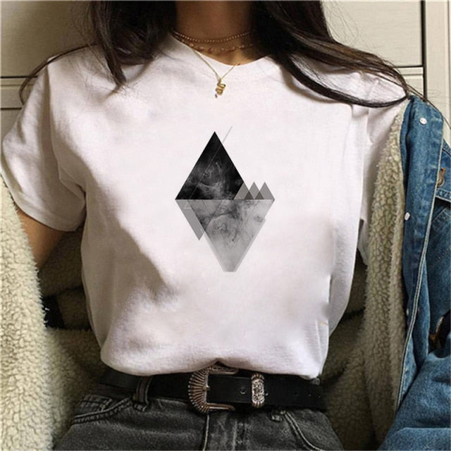 Beautiful Geometry Printed T Shirt