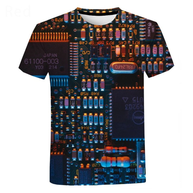 Electronic Chip Hip Hop T Shirt Men