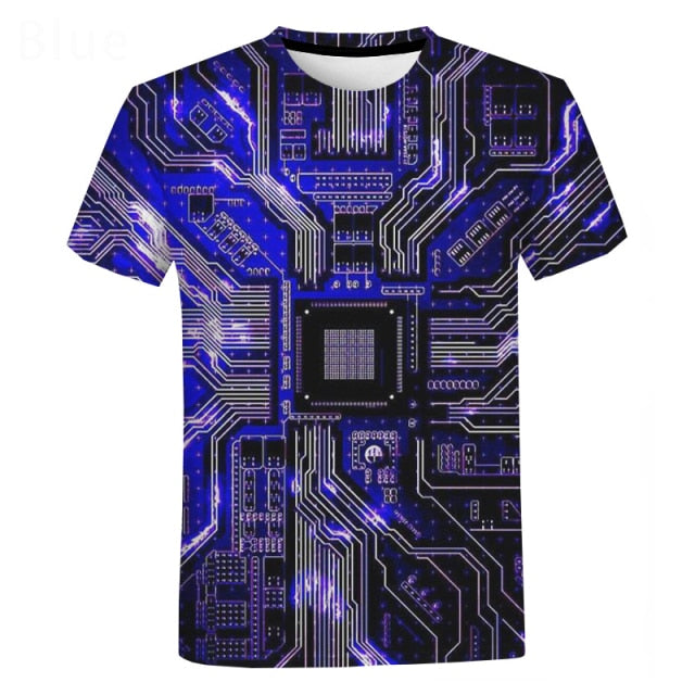 Electronic Chip Hip Hop T Shirt Men