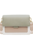 LEFTSIDE Contrast color Leather Crossbody Bags