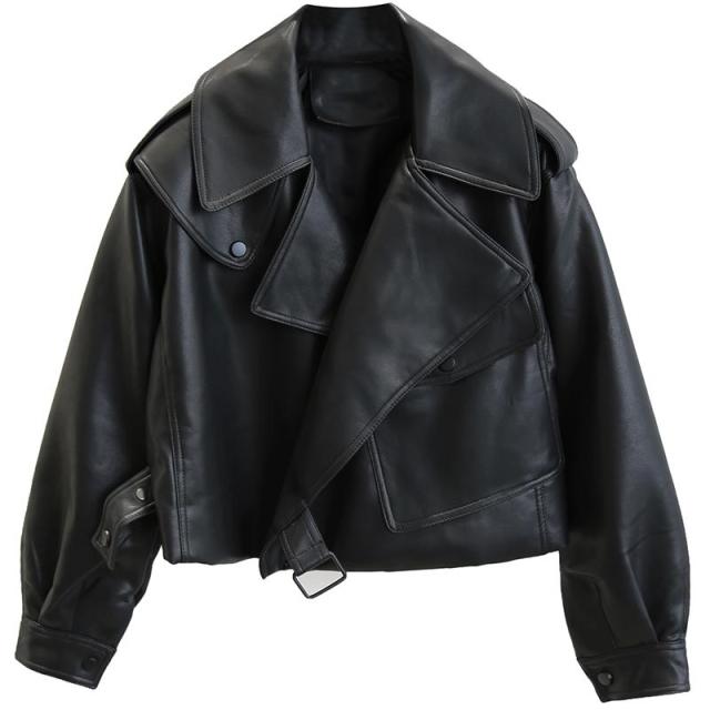 New Spring Women Faux Leather Jacket