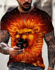 Men Fashion Trend 3D printing Tiger Men  T-Shirt