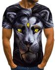 Men Fashion Trend 3D printing Tiger Men  T-Shirt