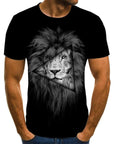 Men Fashion Trend 3D printing Tiger Men  T-Shirt