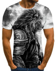 Men Fashion Trend 3D printing Tiger Men  T-Shirt