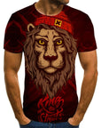 Men Fashion Trend 3D printing Tiger Men  T-Shirt