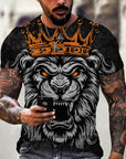 Men Fashion Trend 3D printing Tiger Men  T-Shirt