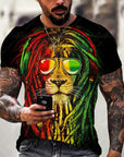 Men Fashion Trend 3D printing Tiger Men  T-Shirt