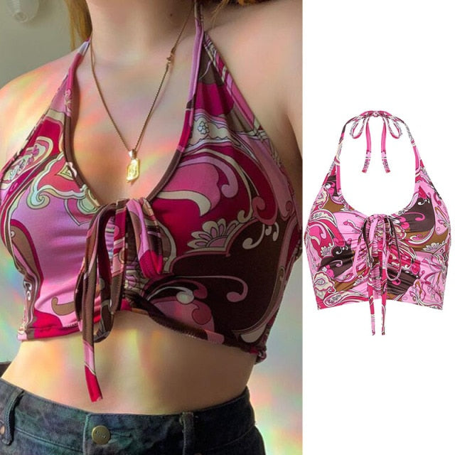 Vintage Clothes Y2k Corset Tank Crop Top