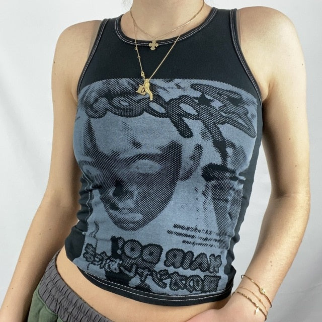 Vintage Clothes Y2k Corset Tank Crop Top