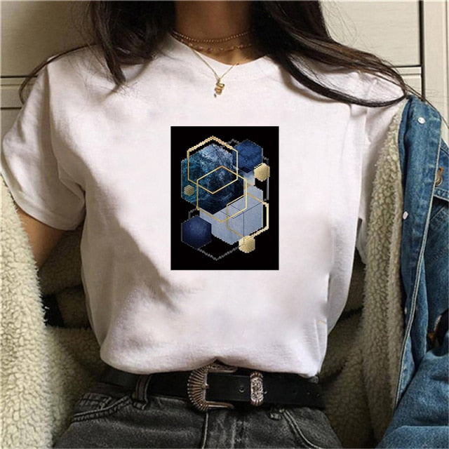 Beautiful Geometry Printed T Shirt