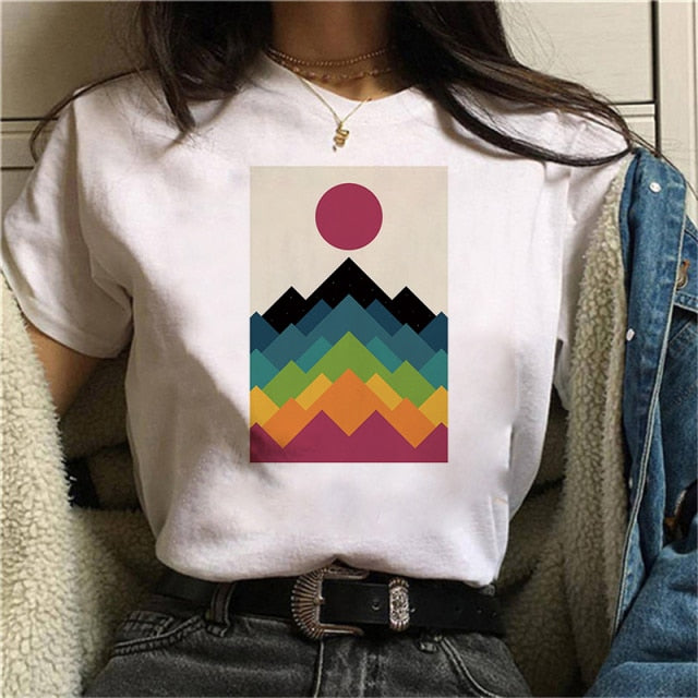 Beautiful Geometry Printed T Shirt