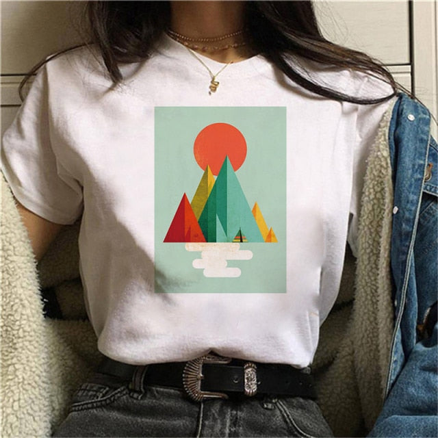 Beautiful Geometry Printed T Shirt