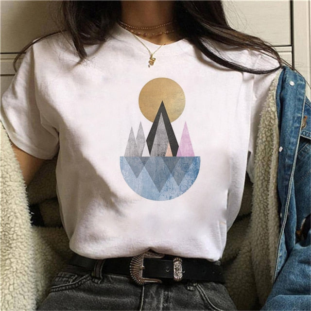 Beautiful Geometry Printed T Shirt