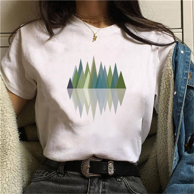 Beautiful Geometry Printed T Shirt