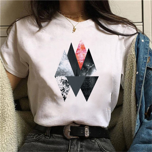 Beautiful Geometry Printed T Shirt