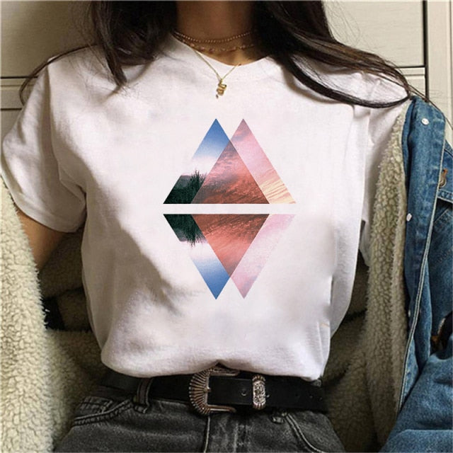 Beautiful Geometry Printed T Shirt