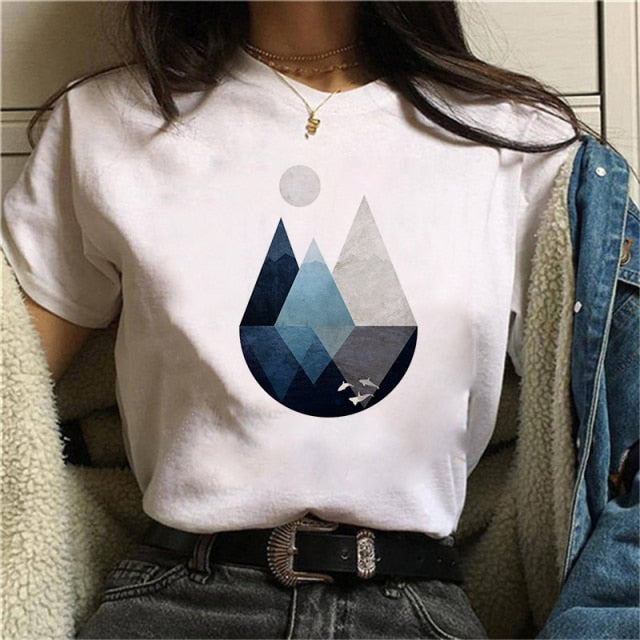 Beautiful Geometry Printed T Shirt